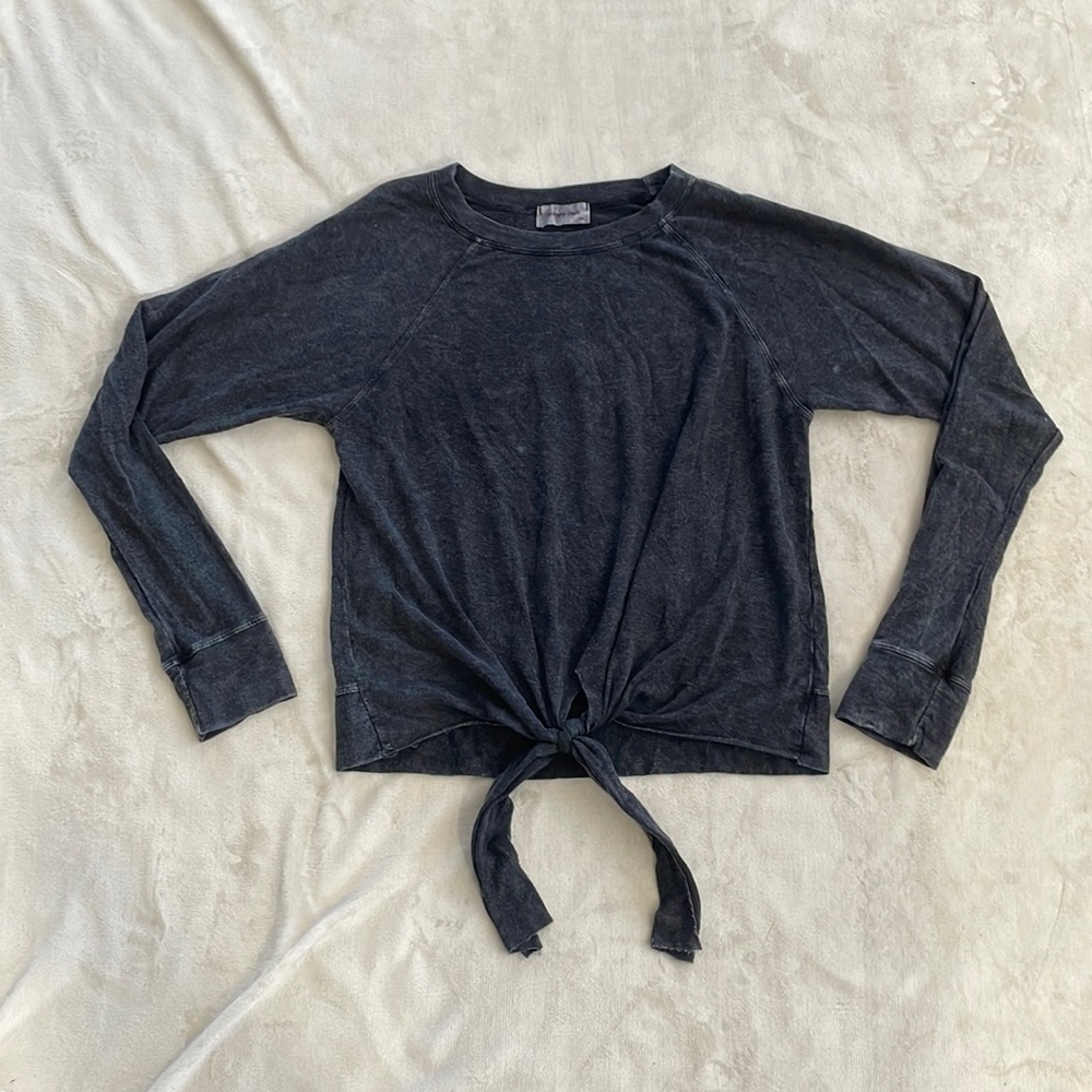 Happy Days Long Sleeve Front Tie Top